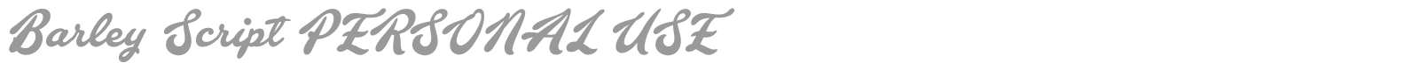Barley Script font preview