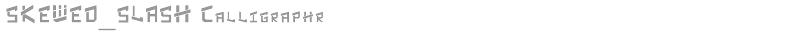 Skewed Slash font preview