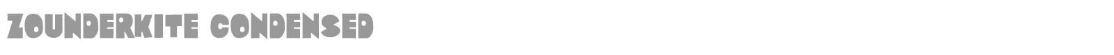 Zounderkite font preview