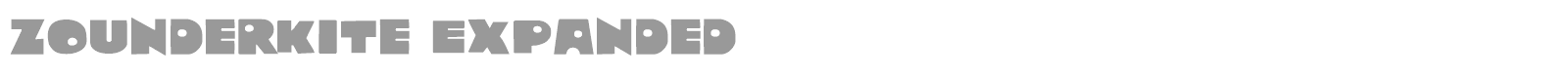 Zounderkite font preview