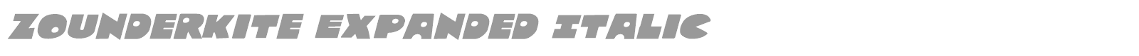 Zounderkite font preview