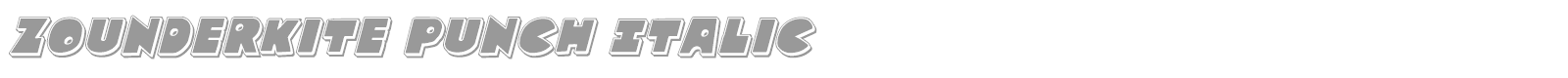 Zounderkite font preview