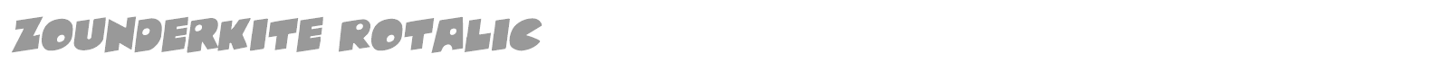 Zounderkite font preview