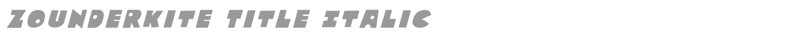 Zounderkite font preview