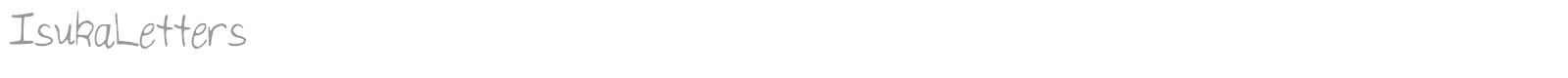 Isuka Letters font preview