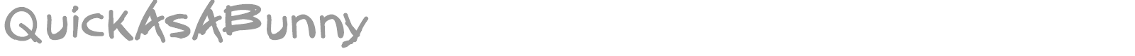 Quick As A Bunny font preview