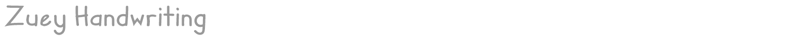 Zuey Handwriting font preview