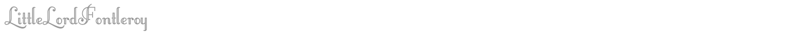 Little Lord Fontleroy font preview