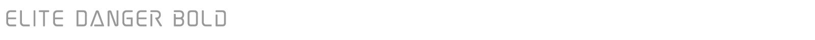 Elite Danger font preview