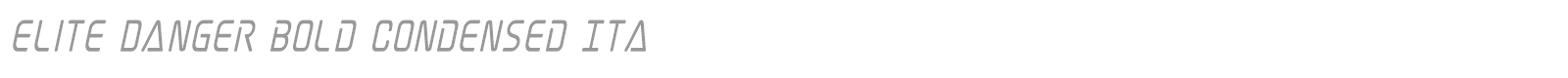 Elite Danger font preview