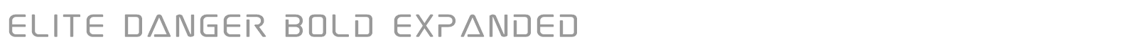 Elite Danger font preview