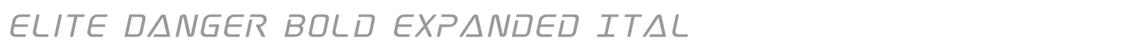 Elite Danger font preview