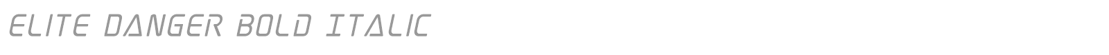 Elite Danger font preview