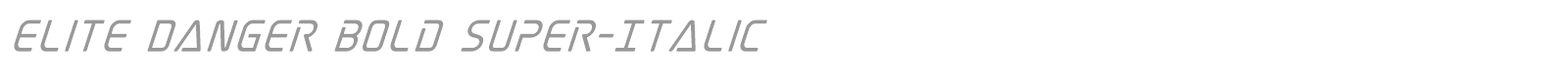 Elite Danger font preview