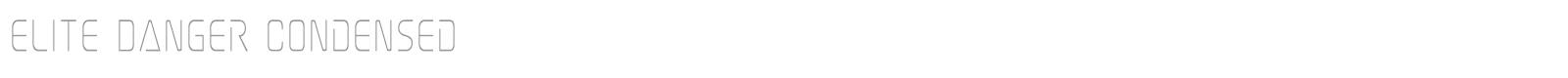 Elite Danger font preview