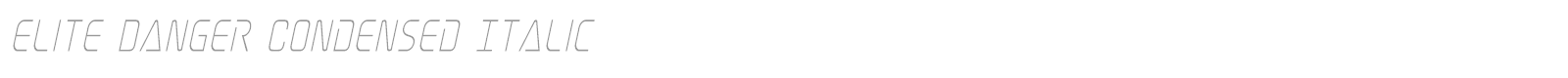 Elite Danger font preview