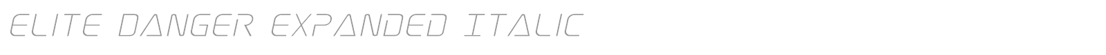 Elite Danger font preview