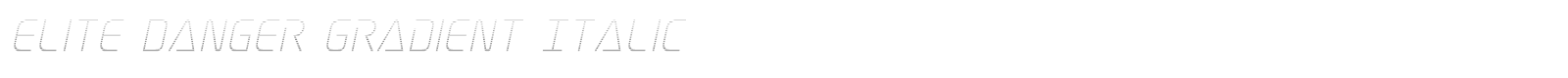 Elite Danger font preview