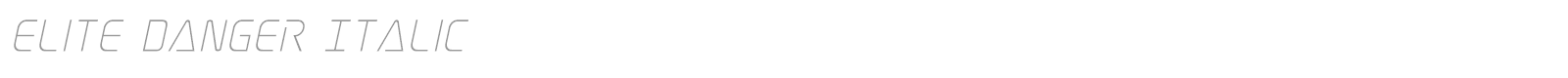 Elite Danger font preview