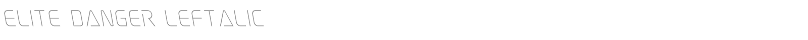 Elite Danger font preview
