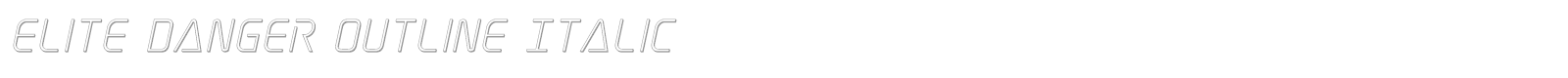Elite Danger font preview