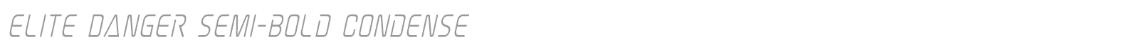 Elite Danger font preview