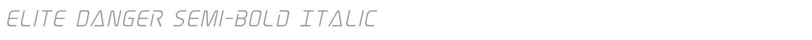 Elite Danger font preview
