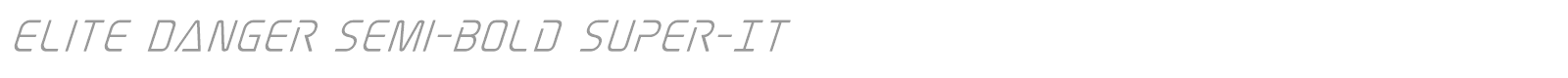 Elite Danger font preview