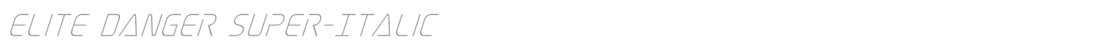 Elite Danger font preview