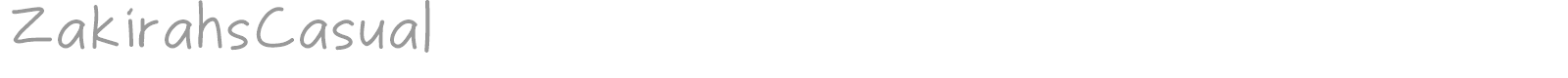 Zakirahs Casual font preview