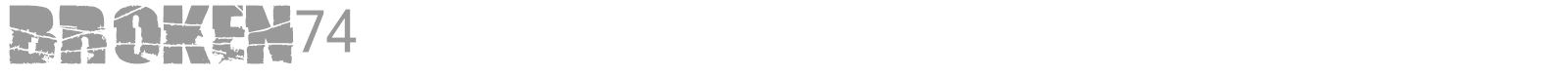 Broken 74 font preview