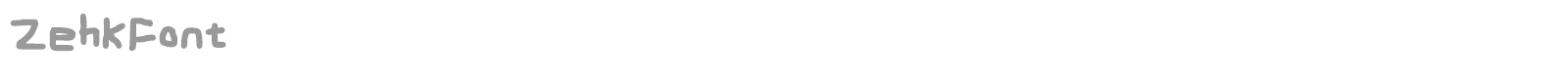 Zehk Font font preview