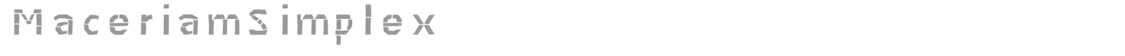 Maceriam Simplex font preview