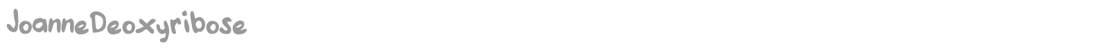 Joanne Deoxyribose font preview