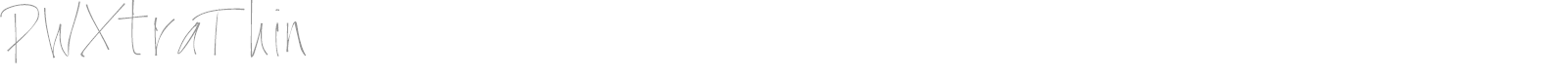 PW Xtra Thin font preview