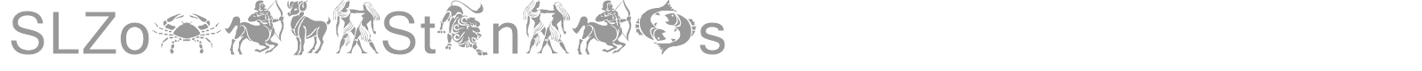 SL Zodiac Stencils font preview