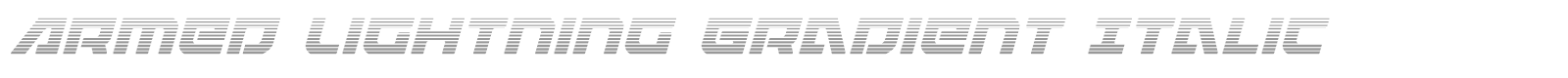 Armed Lightning font preview