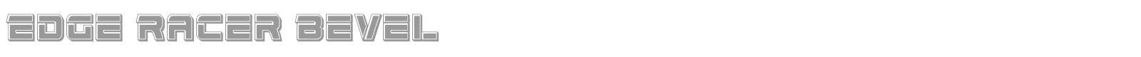 Edge Racer font preview