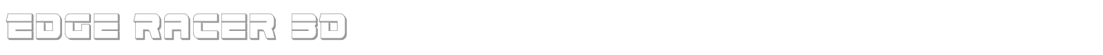 Edge Racer font preview