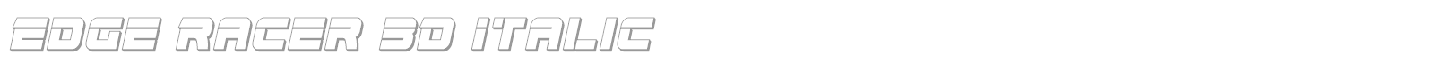 Edge Racer font preview