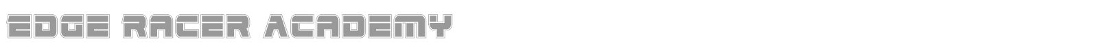 Edge Racer font preview