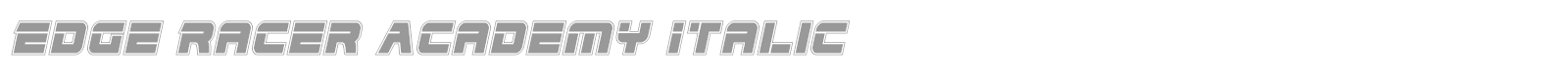 Edge Racer font preview