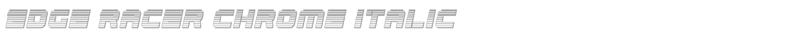 Edge Racer font preview