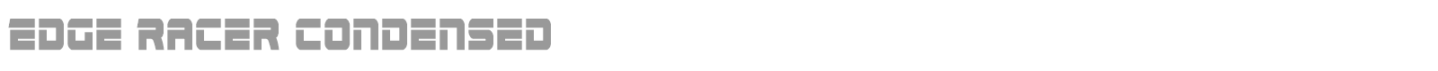 Edge Racer font preview