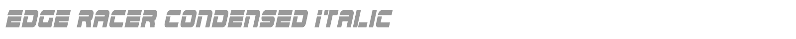 Edge Racer font preview