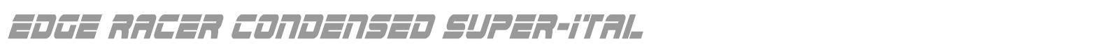 Edge Racer font preview