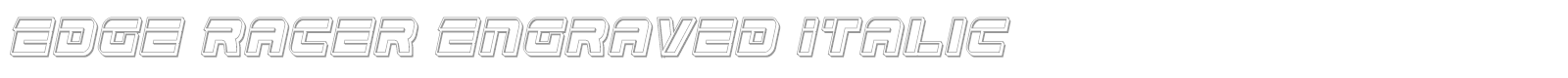 Edge Racer font preview