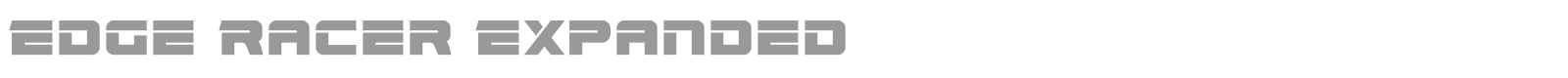 Edge Racer font preview