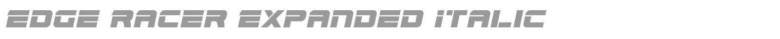 Edge Racer font preview