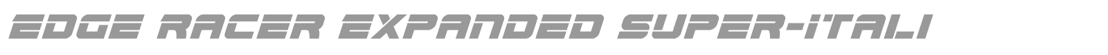 Edge Racer font preview
